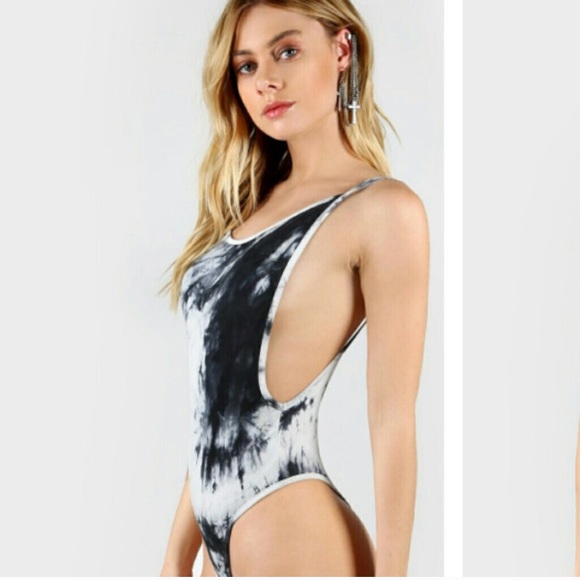 Other - NEW Dark tie dye one piece bodysuit